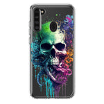 Samsung Galaxy A21 Fantasy Octopus Tentacles Skull Hybrid Protective Phone Case Cover