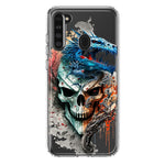 Samsung Galaxy A21 Fantasy Blue Dragon Dream Skull Double Layer Phone Case Cover