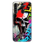 Samsung Galaxy A21 Skull Face Graffiti Painting Art Hybrid Protective Phone Case Cover