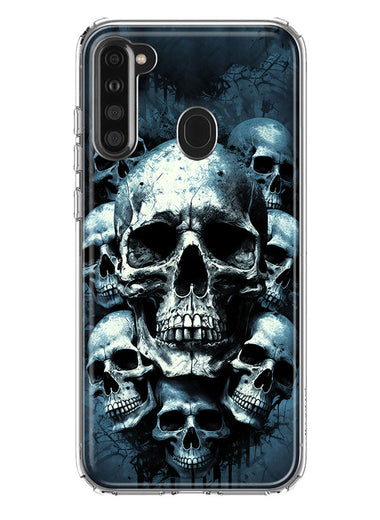 Samsung Galaxy A21 Graveyard Death Dream Skulls Double Layer Phone Case Cover