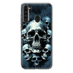 Samsung Galaxy A21 Graveyard Death Dream Skulls Double Layer Phone Case Cover