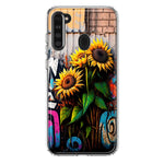 Samsung Galaxy A21 Sunflowers Graffiti Painting Art Hybrid Protective Phone Case Cover