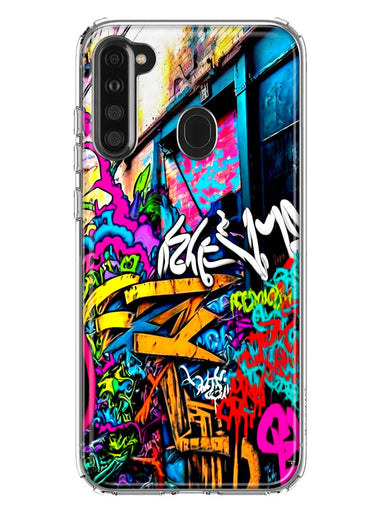 Samsung Galaxy A21 Urban Graffiti Street Art Painting Hybrid Protective Phone Case Cover