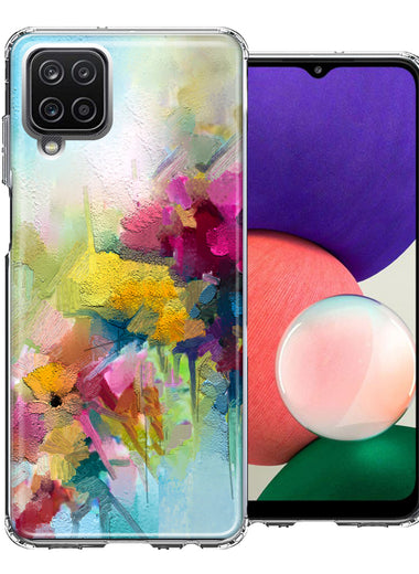 For Samsung Galaxy A22 Watercolor Flowers Abstract Spring Colorful Floral Painting Phone Case Cover