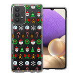 Samsung Galaxy A32 Classic Christmas Polka Dots Santa Snowman Reindeer Candy Cane Design Double Layer Phone Case Cover