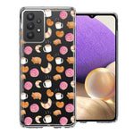 Samsung Galaxy A32 Mexican Pan Dulce Cafecito Coffee Concha Polka Dots Double Layer Phone Case Cover