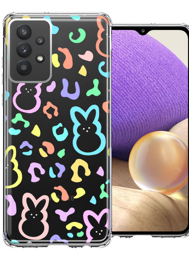 Samsung Galaxy A32 Leopard Easter Bunny Candy Colorful Rainbow Double Layer Phone Case Cover