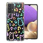 Samsung Galaxy A32 Leopard Easter Bunny Candy Colorful Rainbow Double Layer Phone Case Cover