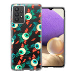 Samsung Galaxy A32 Halloween Creepy Tropical Eyeballs Design Double Layer Phone Case Cover