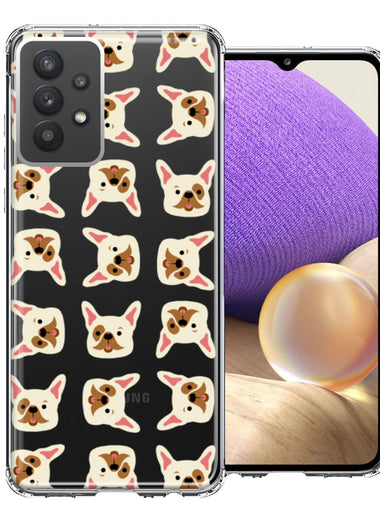 Samsung Galaxy A32 Frenchie Bulldog Polkadots Design Double Layer Phone Case Cover