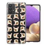 Samsung Galaxy A32 Frenchie Bulldog Polkadots Design Double Layer Phone Case Cover