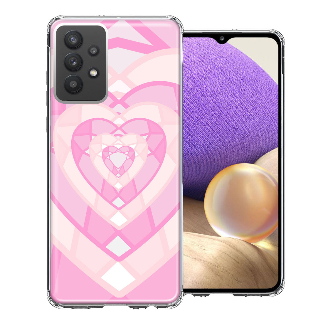 Pink Samsung A32 Case Amazon For Samsung Galaxy A32 Pink Gem Hearts Design Double Layer Phone Pink Samsung A32 Case Amazon For Samsung Galaxy A32 Pink Gem Hearts Design Double Layer Phone