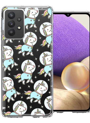 Samsung Galaxy A32 Space Unicorns Design Double Layer Phone Case Cover