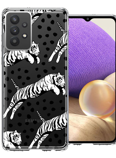 Samsung Galaxy A32 Tiger Polkadots Design Double Layer Phone Case Cover