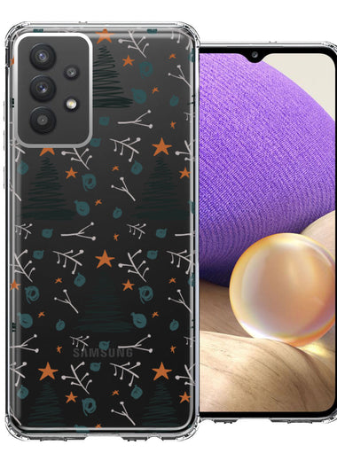 Samsung Galaxy A32 Holiday Christmas Trees Design Double Layer Phone Case Cover