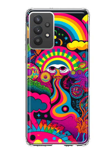 Samsung Galaxy A32 Psychedelic Trippy Hippie Night Walk Hybrid Protective Phone Case Cover