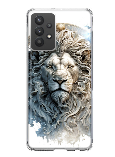 Samsung Galaxy A32 Abstract Lion Sculpture Hybrid Protective Phone Case Cover