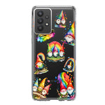 Samsung Galaxy A32 Colorful Neon Glow Rainbow Gnomes Painting Hybrid Protective Phone Case Cover