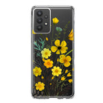 Samsung Galaxy A32 Yellow Summer Flowers Floral Hybrid Protective Phone Case Cover