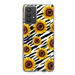 Samsung Galaxy A32 White Zebra Sunflowers Polkadots Double Layer Phone Case Cover