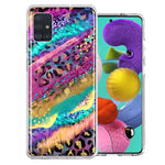 Samsung Galaxy A51 Leopard Paint Colorful Beautiful Abstract Milkyway Double Layer Phone Case Cover