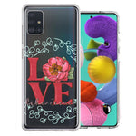 Samsung Galaxy A51 Love Like Jesus Flower Text Christian Double Layer Phone Case Cover