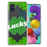 Samsung Galaxy A51 Lucky St Patrick's Day Shamrock Green Clovers Double Layer Phone Case Cover