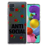 Samsung Galaxy A51 Anti Social Roses Design Double Layer Phone Case Cover