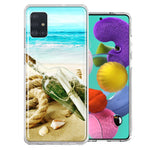 Samsung Galaxy A51 Beach Message Bottle Design Double Layer Phone Case Cover