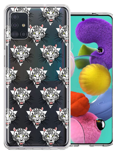 Samsung Galaxy A51 Fierce Tiger Polkadots Design Double Layer Phone Case Cover