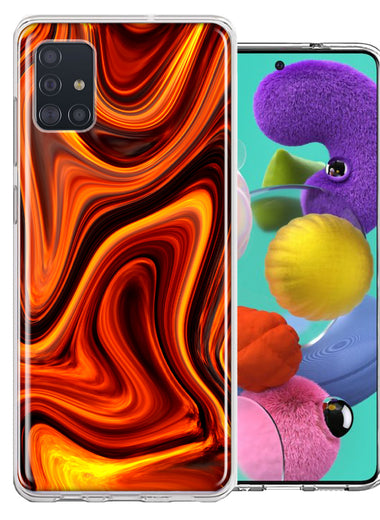 Samsung Galaxy A51 Fire Abstract Design Double Layer Phone Case Cover