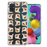 Samsung Galaxy A51 Frenchie Bulldog Polkadots Design Double Layer Phone Case Cover