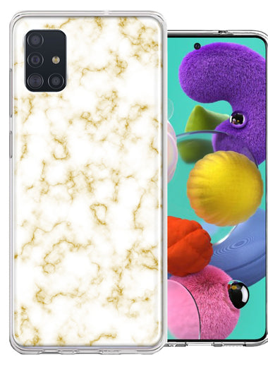 Samsung Galaxy A51 Gold Marble Design Double Layer Phone Case Cover