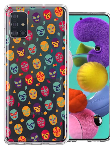 Samsung Galaxy A51 Lucha Libre Masks Design Double Layer Phone Case Cover