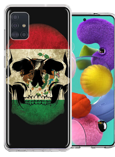 Samsung Galaxy A51 Mexico Flag Skull Design Double Layer Phone Case Cover