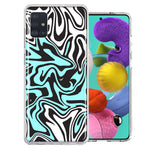 Samsung Galaxy A51 Mint Black Abstract Design Double Layer Phone Case Cover