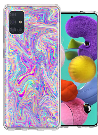 Samsung Galaxy A51 Paint Swirl Design Double Layer Phone Case Cover