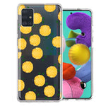 Samsung Galaxy A51 Tropical Pineapples Polkadots Design Double Layer Phone Case Cover