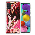 Samsung Galaxy A51 Pink Abstract Design Double Layer Phone Case Cover