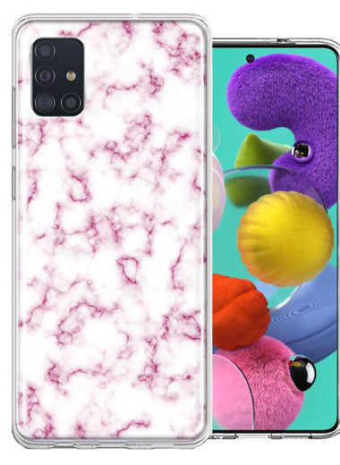 Samsung Galaxy A51 Pink Marble Design Double Layer Phone Case Cover