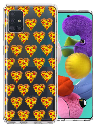 Samsung Galaxy A51 Pizza Hearts Polka dots Design Double Layer Phone Case Cover