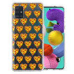 Samsung Galaxy A51 Pizza Hearts Polka dots Design Double Layer Phone Case Cover