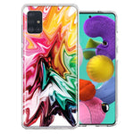 Samsung Galaxy A51 Rainbow Flower Abstract Design Double Layer Phone Case Cover
