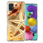Samsung Galaxy A51 Sand Shells Starfish Design Double Layer Phone Case Cover