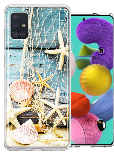 Samsung Galaxy A51 Starfish Net Design Double Layer Phone Case Cover