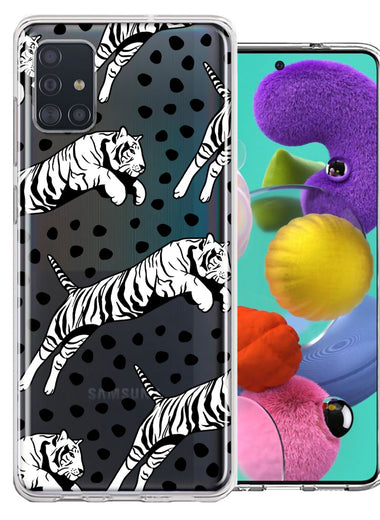 Samsung Galaxy A51 Tiger Polkadots Design Double Layer Phone Case Cover