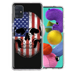 Samsung Galaxy A51 US Flag Skull Double Layer Phone Case Cover