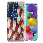 Samsung Galaxy A51 Vintage American Flag Design Double Layer Phone Case Cover