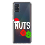 Samsung Galaxy A51 5G Christmas Funny Couples Chest Nuts Ornaments Hybrid Protective Phone Case Cover