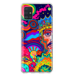 Samsung Galaxy A31 Neon Rainbow Psychedelic Indie Hippie Indie King Hybrid Protective Phone Case Cover